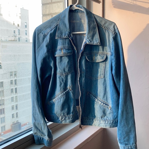 GAP Jackets & Blazers - GAP 1969 cropped zip denim jacket